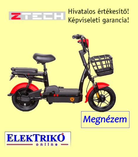 ZTECH ZT-02F elektromos robog 350W, 48V, 12Ah, piros