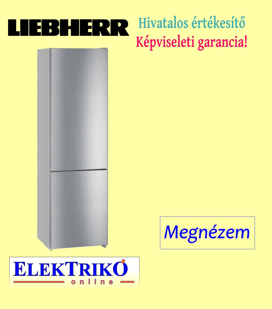 Liebherr CNel4813-23 kombinált hűtőszekrény alsó fagyasztóval , No frost , 2 m magas, ezüst szín 