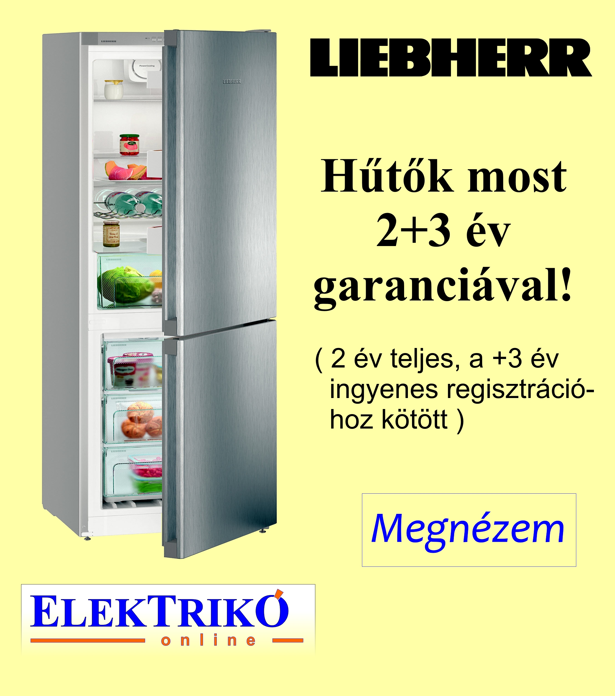 Liebherr CNel4313-22-210 alulfagyasztós hűtőszekrény , NoFrost, ezüst-szürke ajtófront