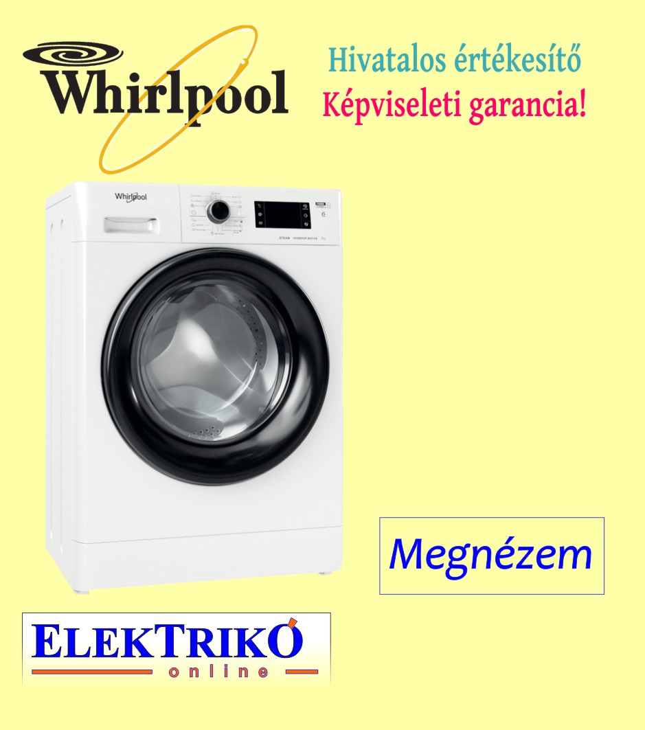 Whirlpool FWSG61282 BV EE elöltöltős keskeny mosógép , 6 kg ruhatöltet , 6. érzék technológia 