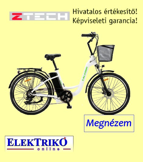 Ztech ZT-13A elektromos kerékpár 250W, 36V, Fehér, Li-ion