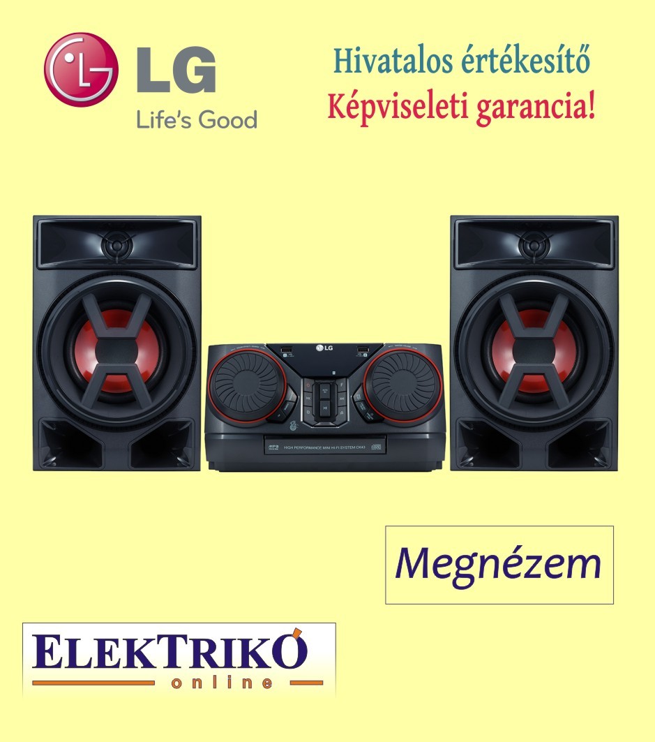 LG CK43 mini hifi, 300 W , Karaoke Star 