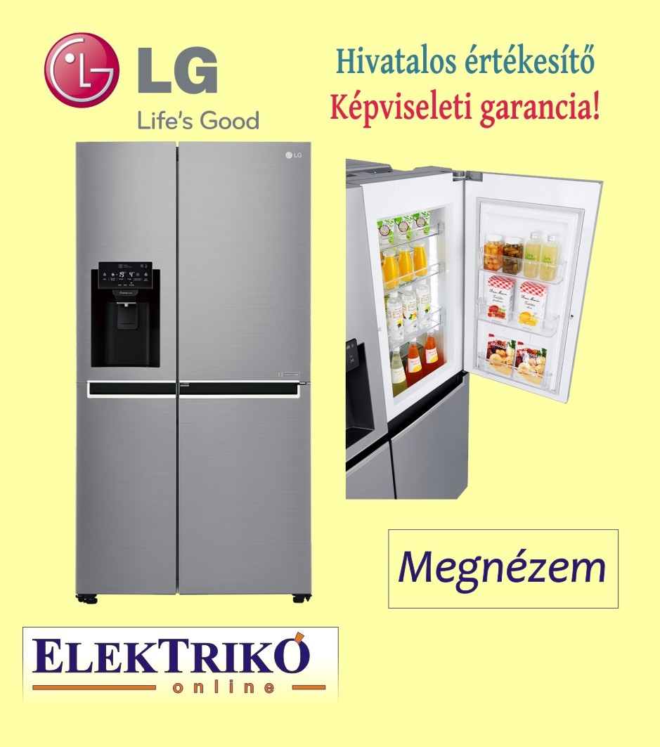 LG GSJ760PZXV side by side hűtőszekrény , Door in door technológia 