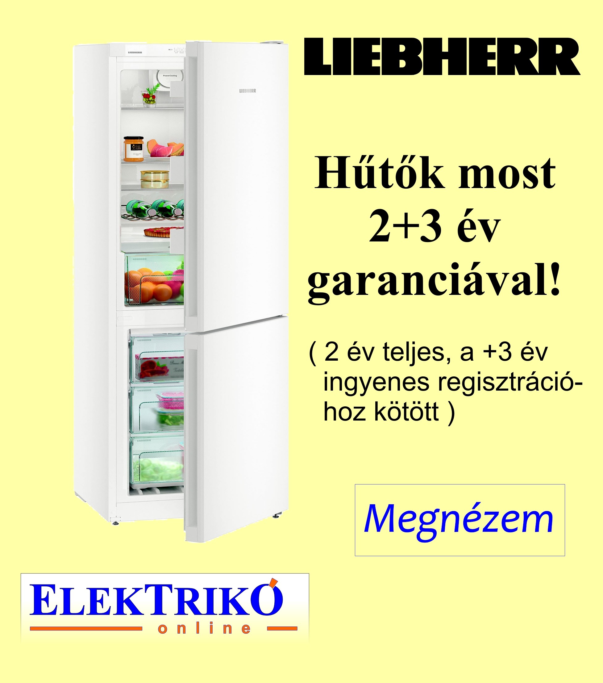 Liebherr CN4313-23-210 alulfagyasztós hűtőszekrény , NoFrost